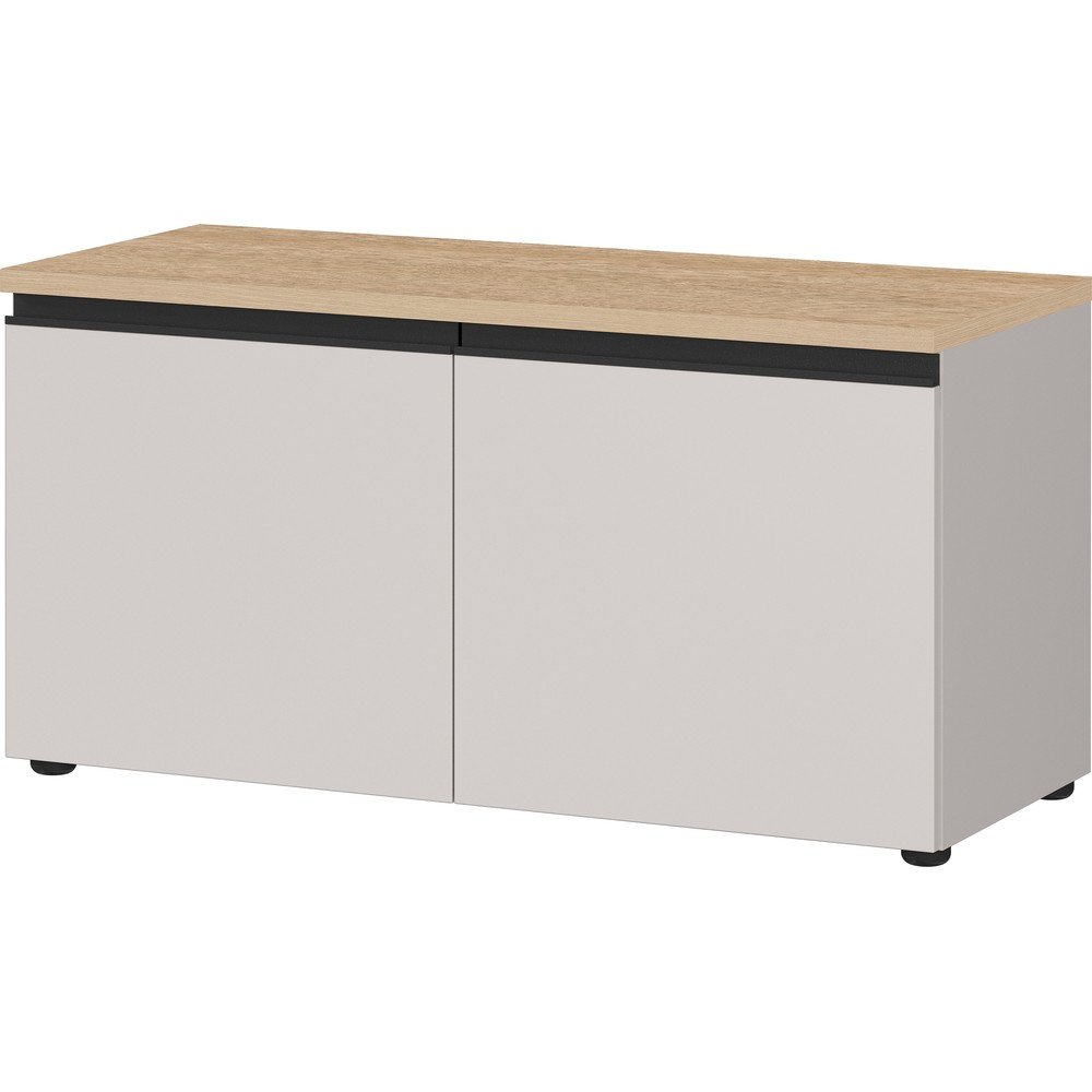 Pantofar grej/în culoare naturală deschisă cu bancă 96x49x41 cm Cormano – Germania