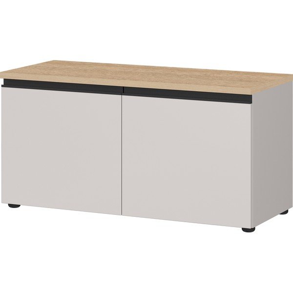 Pantofar grej/în culoare naturală deschisă cu bancă 96x49x41 cm Cormano – Germania