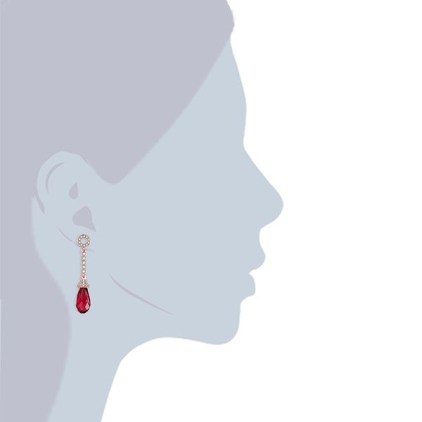Cercei Swarovski Elements Stone Red-image-1