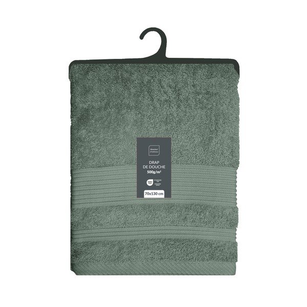 Prosop verde salvie din bumbac din frotir 70x130 cm Tendresse – douceur d'intérieur-image-4