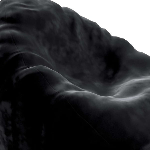 Fotoliu bean bag negru Posh Velvet - Yellow Tipi-image-1