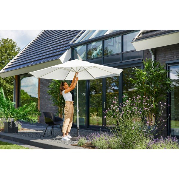 Umbrelă de soare Hartman Sophie, ø 300 cm, alb-image-4