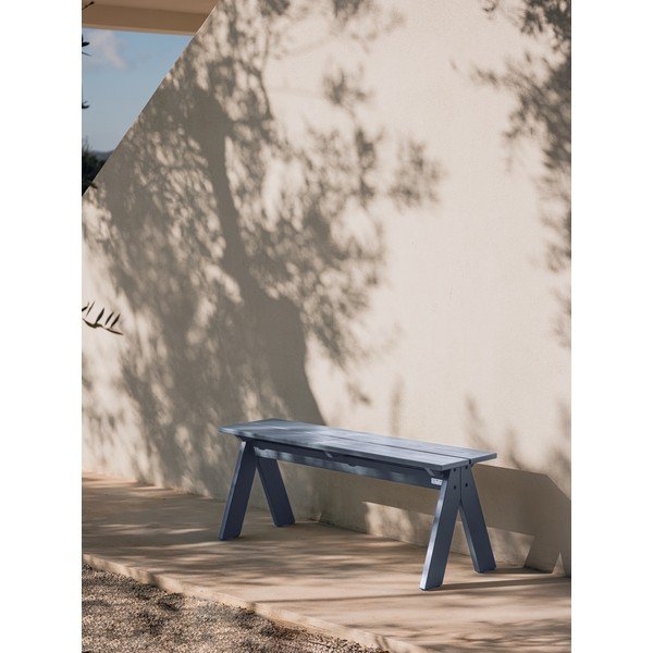 Bancă de grădină albastră din lemn masiv Navo – noo.ma-image-1