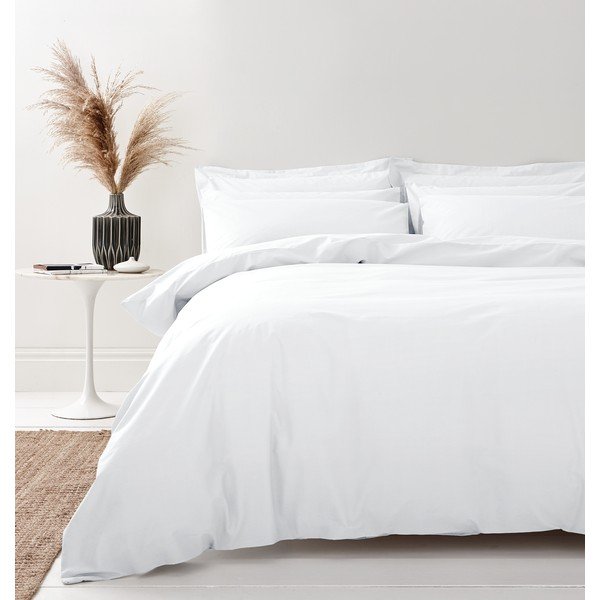 Lenjerie de pat din bumbac organic Bianca Organic, 200 x 200 cm, alb-image-1