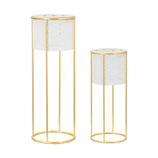 Suporturi pentru flori 2 buc. din metal ø 17 cm (înălțime 46 cm) Whity – Mauro Ferretti