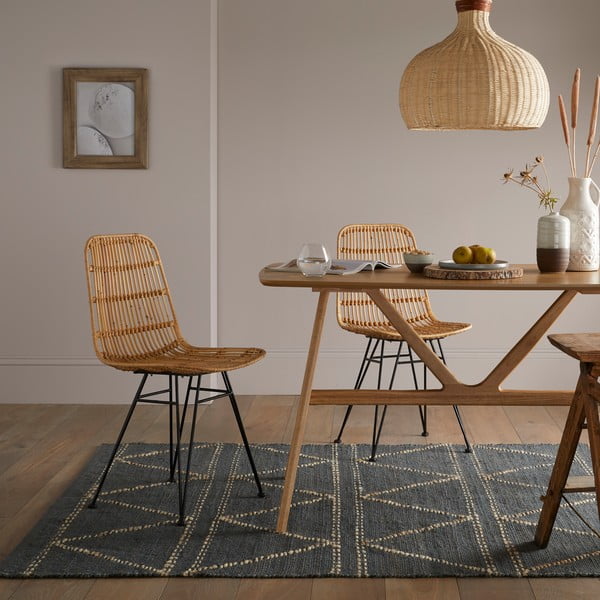 Covor din iută Flair Rugs Rhombi, 160 x 230 cm, albastru-image-1