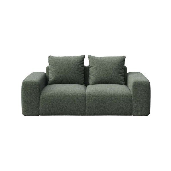 Canapea verde cu tapițerie din țesătură bouclé 212 cm Monce – Rodier