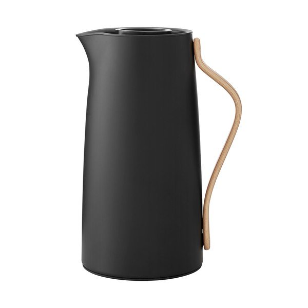 Cană termos negru din oțel inoxidabil 1,2 l Emma – Stelton