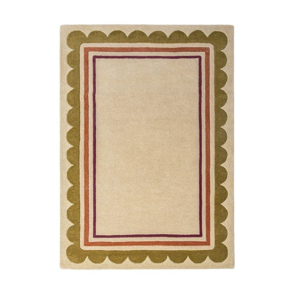 Covor în culoare naturală țesut manual din lână 120x170 cm Lois – Flair Rugs