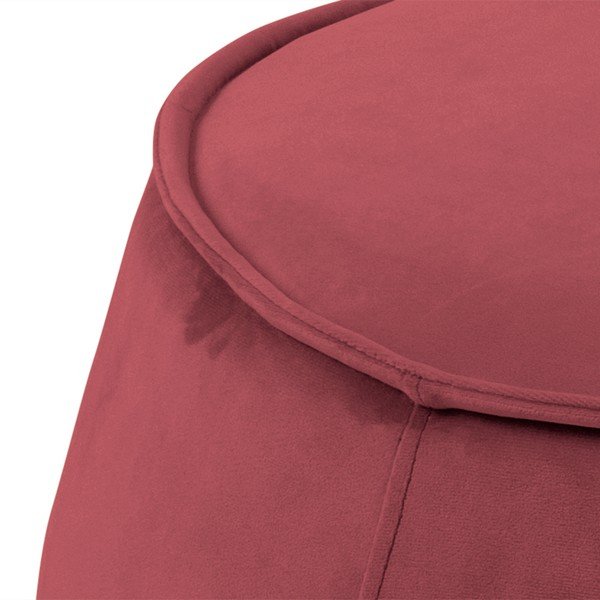 Puf cu husă din catifea Actona Mie, ⌀ 60 cm, roz coral-image-4