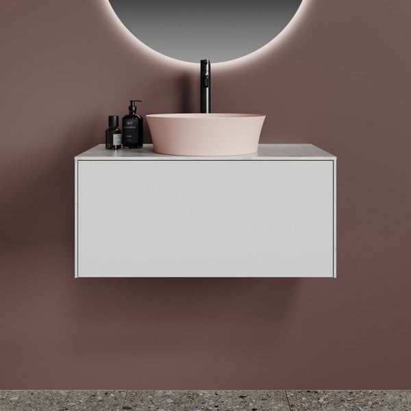 Chiuvetă roz-deschis rotundă din ceramică ø 40 cm Ipalyss – Ideal Standard-image-1