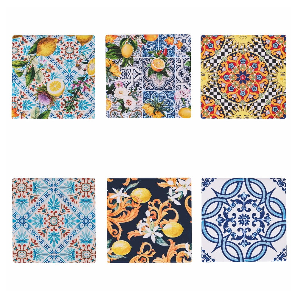 Suporturi de pahare/coasters din ceramică 6 buc.  Italian – Villa d'Este