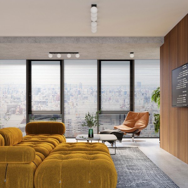 Plafonieră neagră cu abajur din sticlă ø 12 cm Umerta – Sollux-image-4