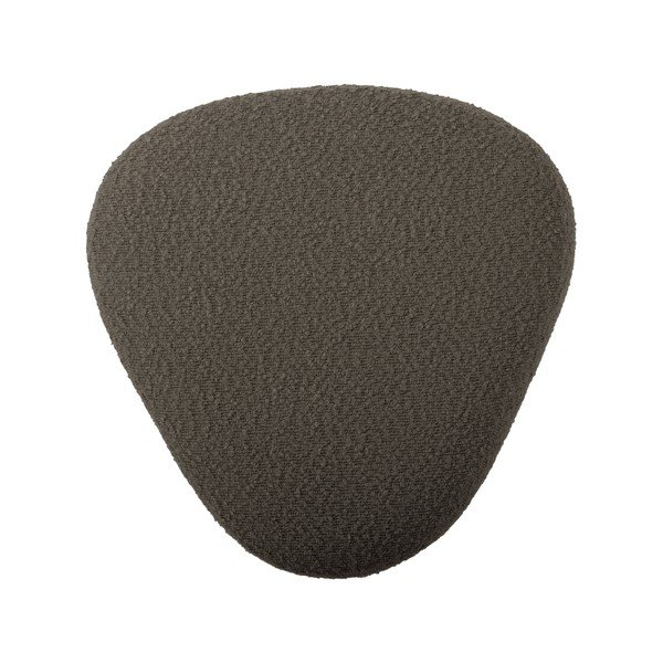 Taburet gri/maro cu tapițerie din țesătură bouclé Ada – Leitmotiv-image-3