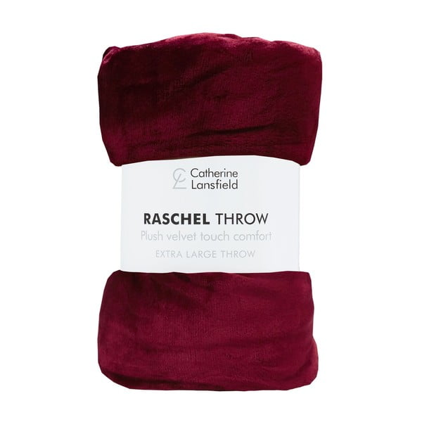 Cuvertură roșie 200x240 cm Raschel – Catherine Lansfield-image-4