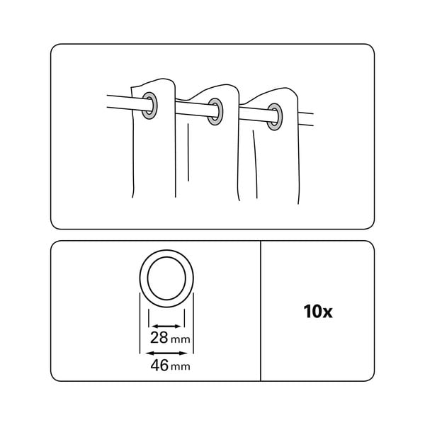 Inele pentru perdele în set de 10 - Gardinia-image-2