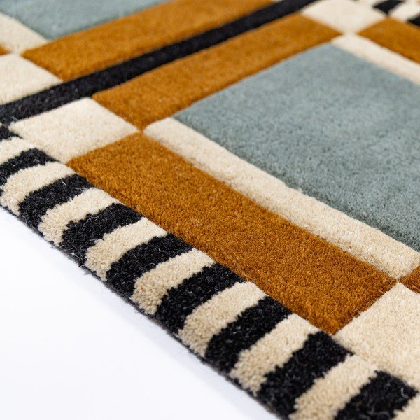 Covor țesut manual din lână 140x200 cm Quadro Wool – Flair Rugs-image-4