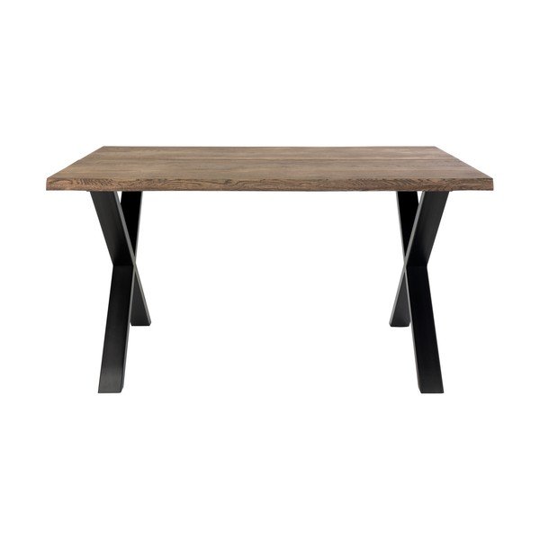 Masă dining cu blat din lemn masiv de stejar House Nordic Toulon Smoked, 140 x 95 cm-image-2