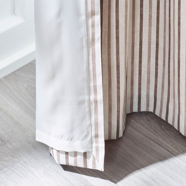 Draperii maro 2 buc. 168x137 cm Logan Stripe – Catherine Lansfield-image-2