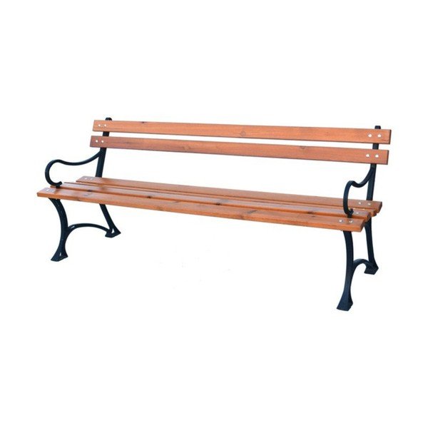 Bancă de grădină în culoare naturală din lemn masiv – Rojaplast-image-2