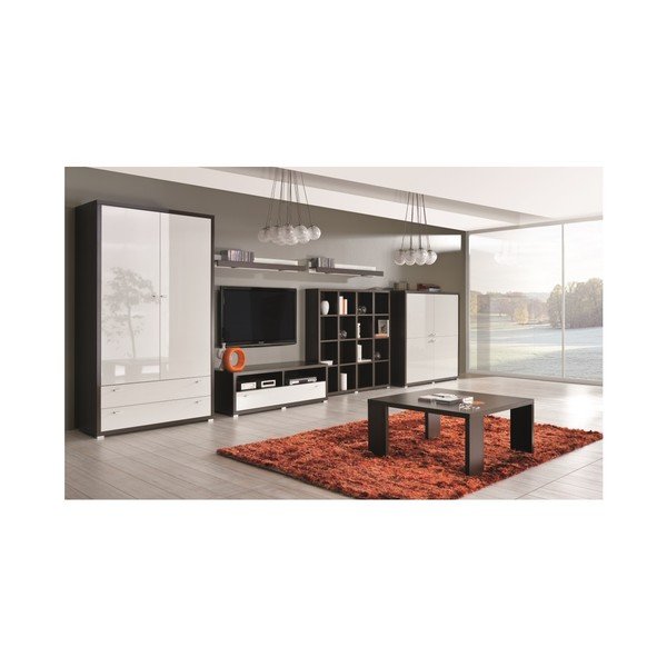 Bibliotecă cu elemente în decor lemn de nuc Maridex Kendo-image-1