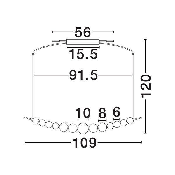 Lustră albă/aurie LED cu intensitate reglabilă din metal cu abajur din sticlă Perla – Nova Luce-image-4