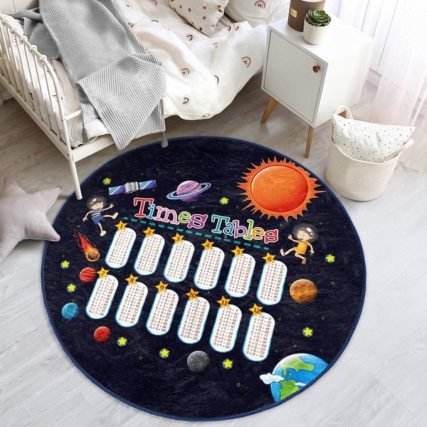 Covor pentru copii negru ø 80 cm Comfort – Mila Home-image-1