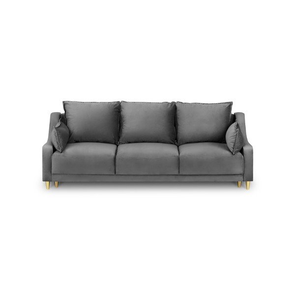 Canapea extensibilă cu spațiu de depozitare Mazzini Sofas Pansy, gri deschis, 215 cm-image-2