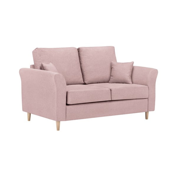 Canapea cu 2 locuri Kooko Home Smooth, roz