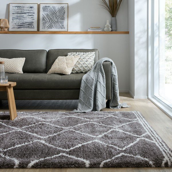Covor gri 200x290 cm Riad Berber – Flair Rugs-image-1
