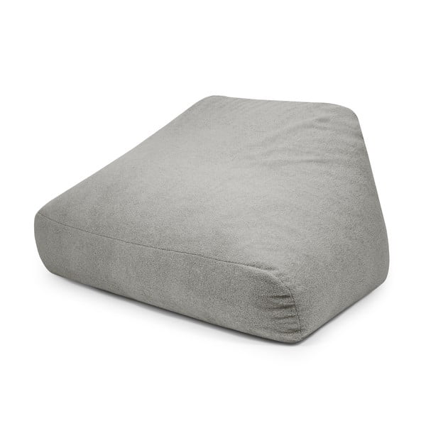Fotoliu bean bag gri deschis cu tapițerie din țesătură bouclé Sofa Snug – SLOWDOWN