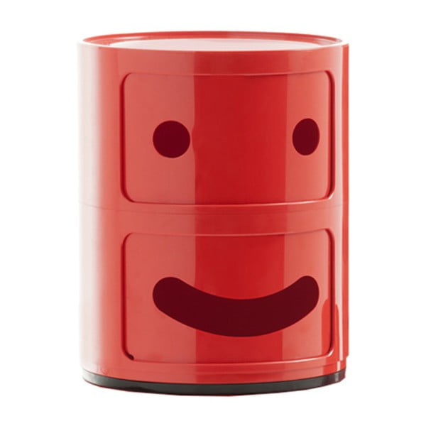  Container cu 2 sertare Kartell Componibili Smile, roșu