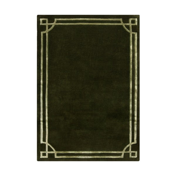 Covor verde închis țesut manual din lână 160x230 cm Gatsby – Flair Rugs