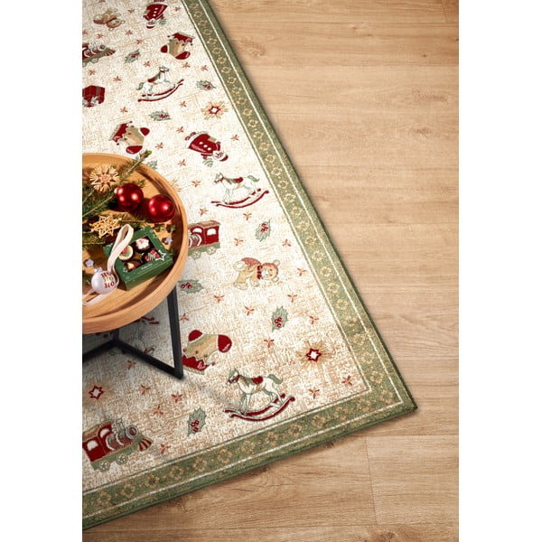 Covor tip traversă verde din amestec de bumbac 80x200 cm  cu model de Crăciun Toy's Delight Green Christmas – Villeroy&Boch-image-2