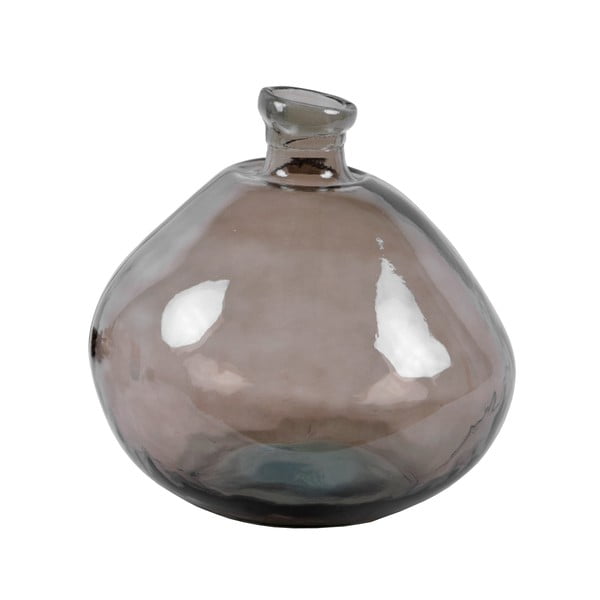 Vază din sticlă reciclată Ego Dekor Simplicity, înălțime 33 cm, maro