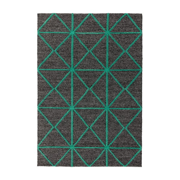 Covor Asiatic Carpets Prism, 200 x 290 cm, negru-verde