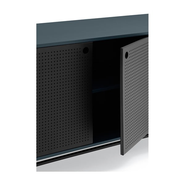 Comodă Teulat Punto, lungime 212 cm, negru-albastru-image-1