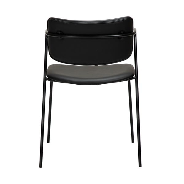Scaun cu husă din piele artificială DAN-FORM Denmark Zed, negru-image-4