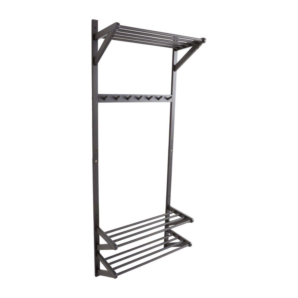 Set pentru hol negru din lemn de pin 75x190x32 cm Cole – Jotex