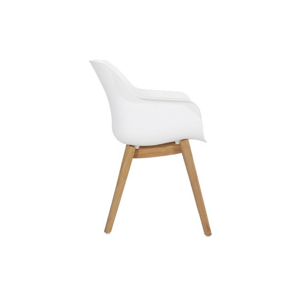 Scaune de grădină albe 2 buc. din plastic Sophie Teak – Hartman-image-3