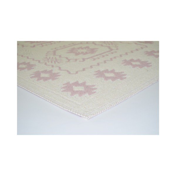 Covor rezistent Vitaus Yoruk Pudra, 100 x 300 cm, roz-image-1