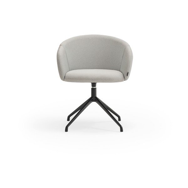 Scaun de living gri deschis cu cotiere tapițat Add – Teulat-image-1