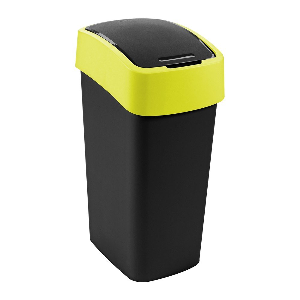 Coș de gunoi galben/negru pentru reciclare din plastic 45 l Flip Bin – Curver
