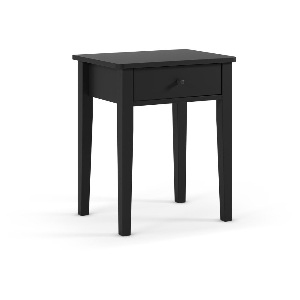 Noptieră neagră cu aspect mat Bart – Marckeric