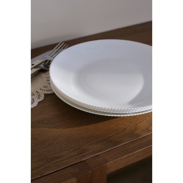 Farfurii albe 4 buc. din sticlă ø 25 cm Alessia – Jotex-image-1