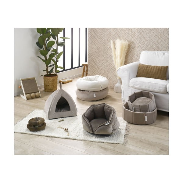 Pat pentru animale de companie maro deschis pentru câini ø 40 cm – Love Story-image-2