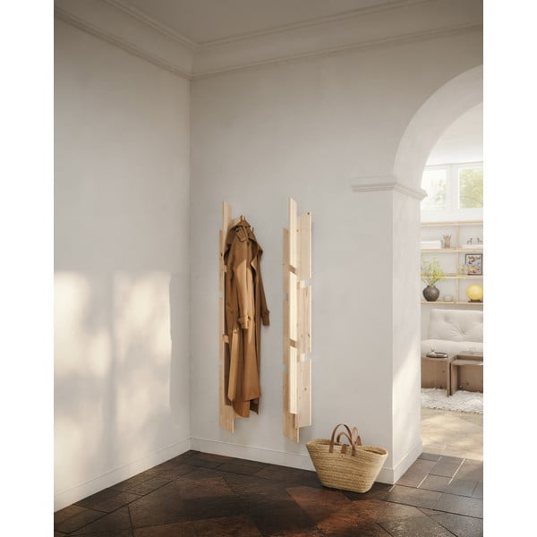 Cuier de perete în culoare naturală din lemn de pin 26 cm Keeper – Karup Design-image-1