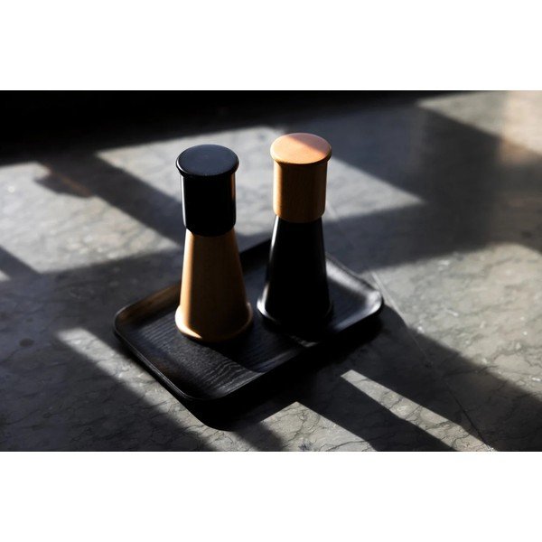 Set de râșnițe de sare și piper negru/în culoare naturală 2 buc. din ceramică Gurken – Sagaform-image-3