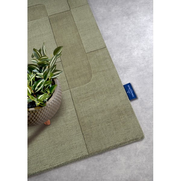 Covor tip traversă verde țesut manual din lână 80x250 cm Charlotte – Villeroy&Boch-image-2