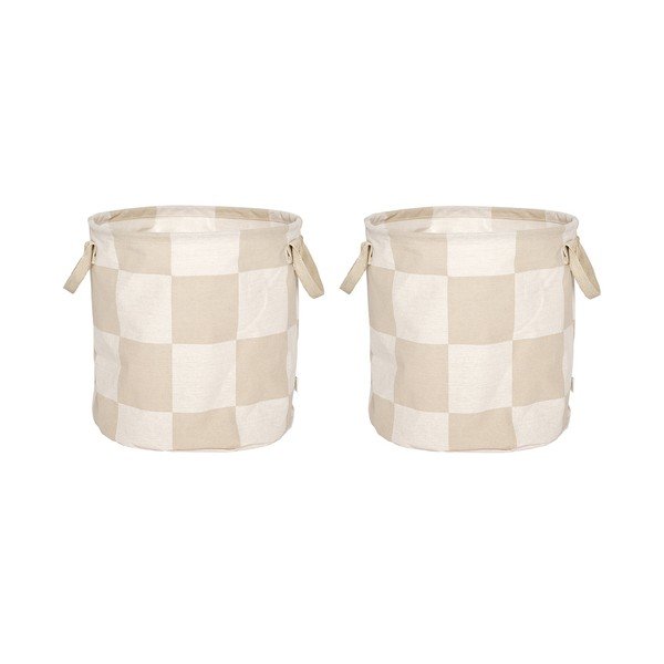 Coșuri de depozitare 2 buc. din material textil ø 32x32 cm Chess – OYOY Living Design